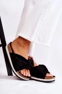 Klapki Na Platformie Czarne So Comfy