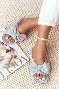 Klapki Na Platformie Jasnoniebieskie So Comfy