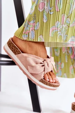 Klapki Na Platformie Różowe So Comfy