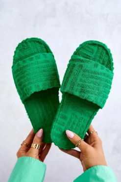 Klapki Papcie Na Platformie Zielone Lilly