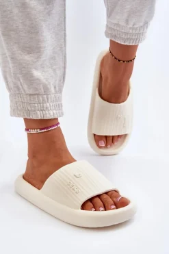 Klapki Piankowe Damskie Lekkie Jasnobeżowe Fenicva