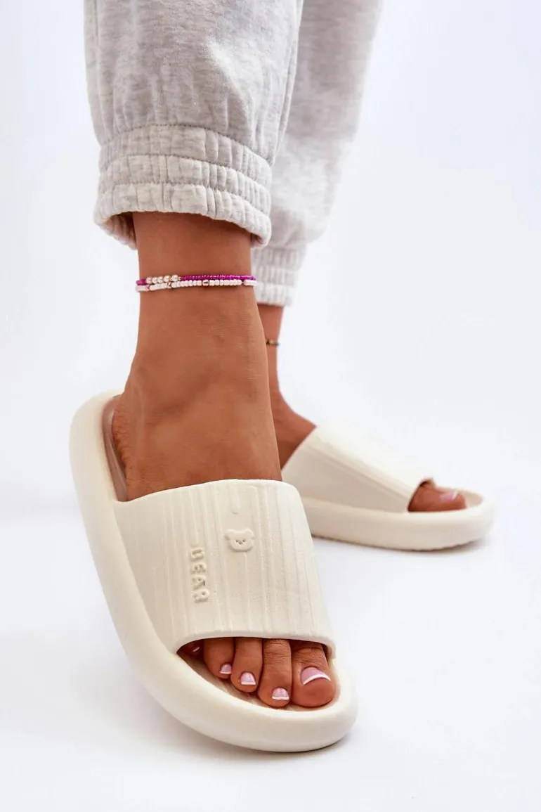 Klapki Piankowe Damskie Lekkie Jasnobeżowe Fenicva