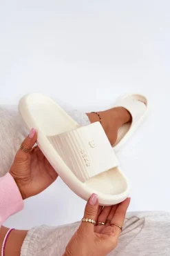 Klapki Piankowe Damskie Lekkie Jasnobeżowe Fenicva