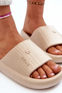 Klapki Piankowe Damskie Lekkie Beżowe Fenicva