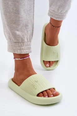 Klapki Piankowe Damskie Lekkie Zielone Fenicva