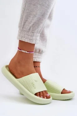 Klapki Piankowe Damskie Lekkie Zielone Fenicva