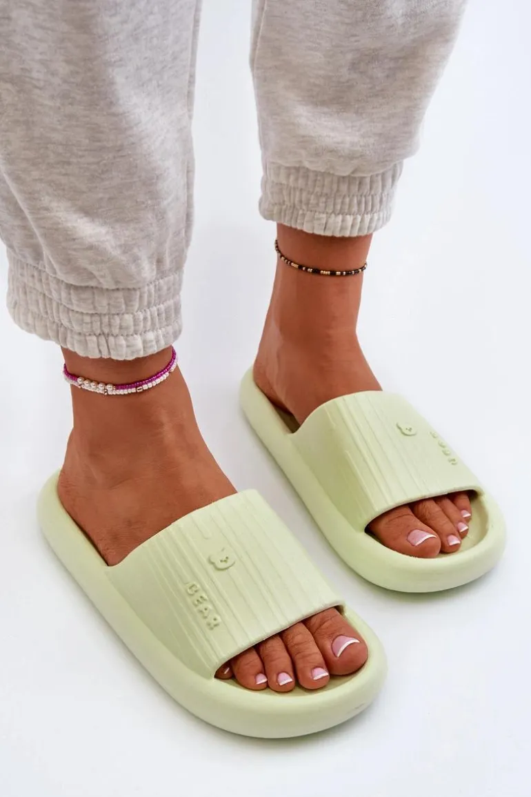 Klapki Piankowe Damskie Lekkie Zielone Fenicva