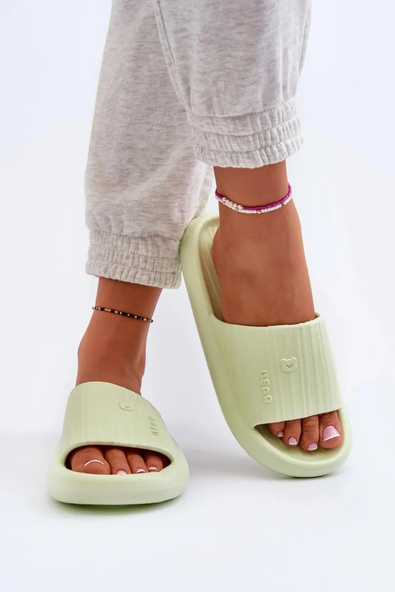 Klapki Piankowe Damskie Lekkie Zielone Fenicva