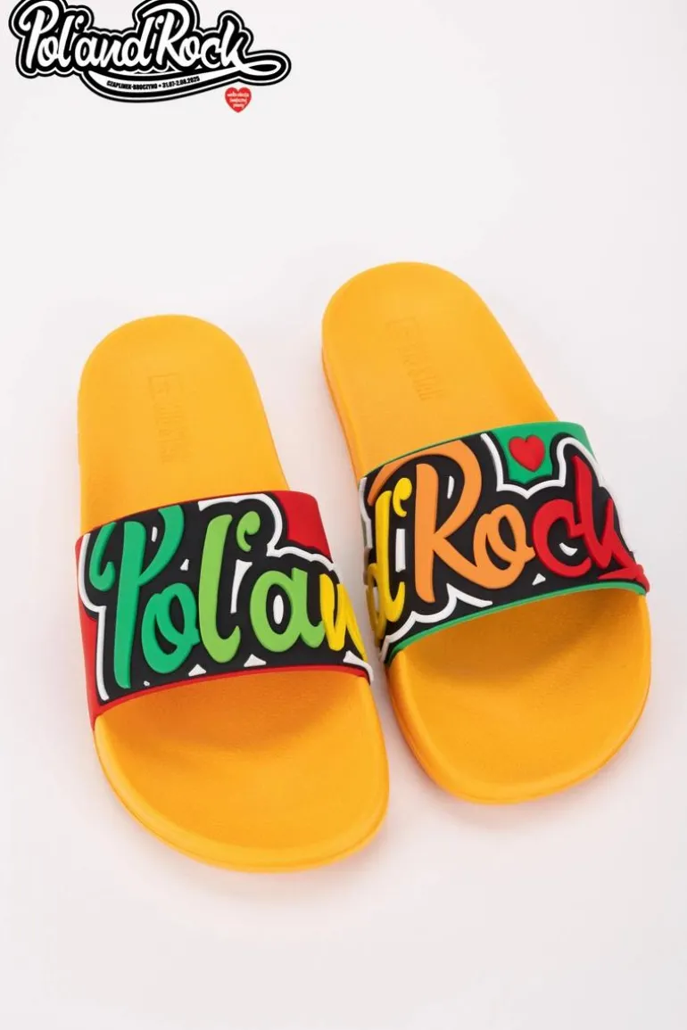 Klapki Pol'and'Rock Festival X Big Star SS174507 Żółte