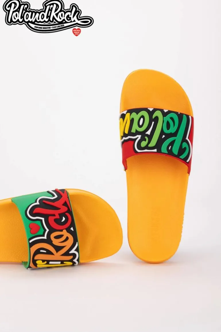 Klapki Pol'and'Rock Festival X Big Star SS174507 Żółte