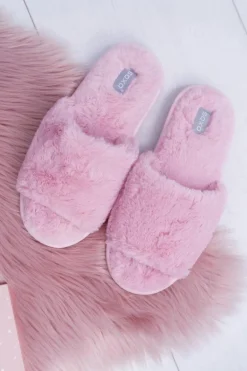 Klapki SOXO różowe z twardą podeszwą