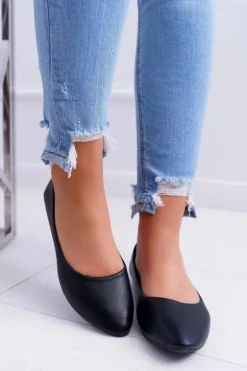 Klasyczne Baleriny W Szpic Czarne Lumen