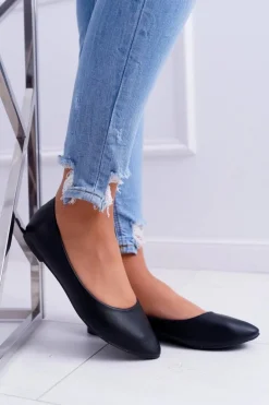 Klasyczne Baleriny W Szpic Czarne Lumen