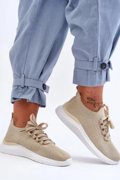 Klasyczne Damskie Buty Sportowe Beżowe Nikilla
