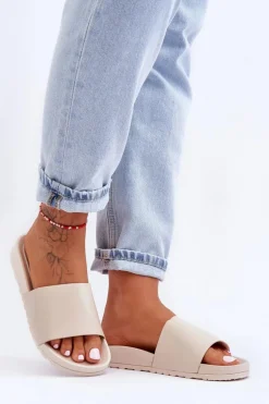 Klasyczne Damskie Klapki Beżowe Rolien