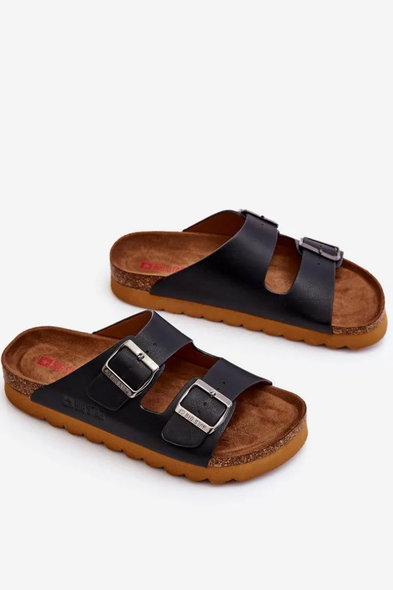 Klasyczne Damskie Klapki Big Star LL274477 Czarne