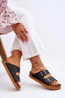 Klasyczne Damskie Klapki Big Star LL274477 Czarne