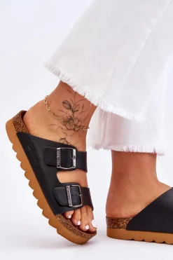 Klasyczne Damskie Klapki Big Star LL274477 Czarne