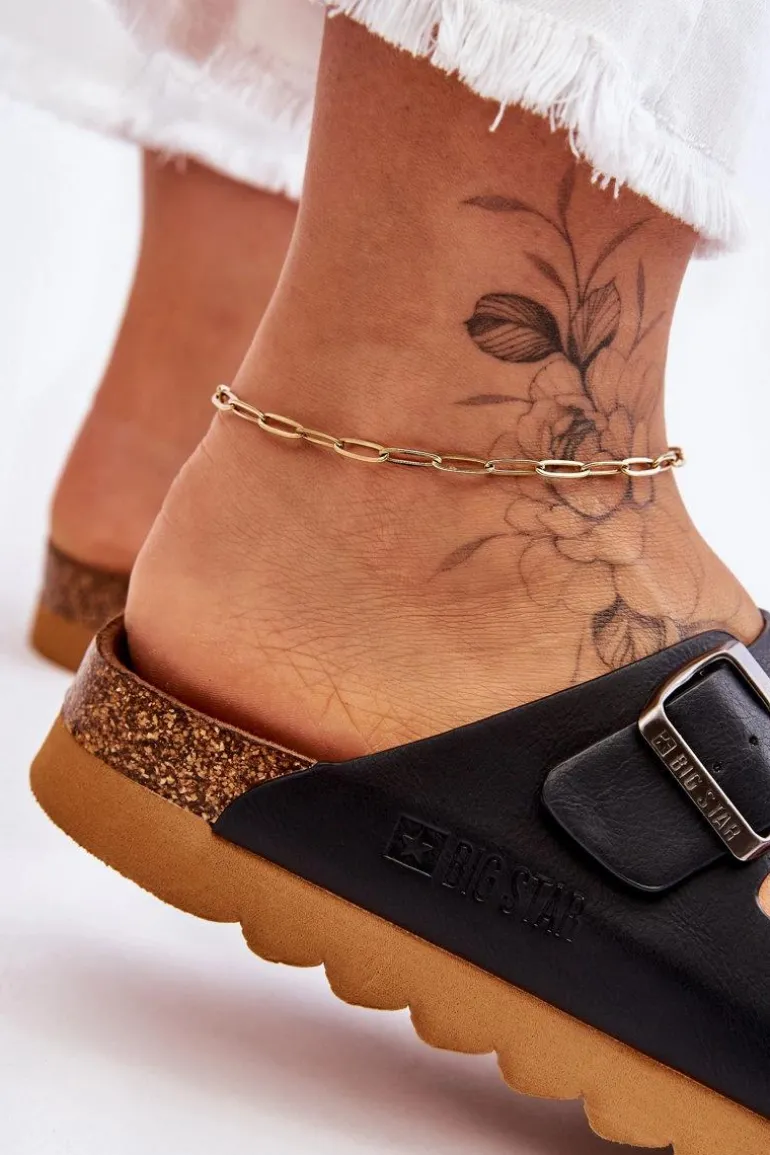 Klasyczne Damskie Klapki Big Star LL274477 Czarne