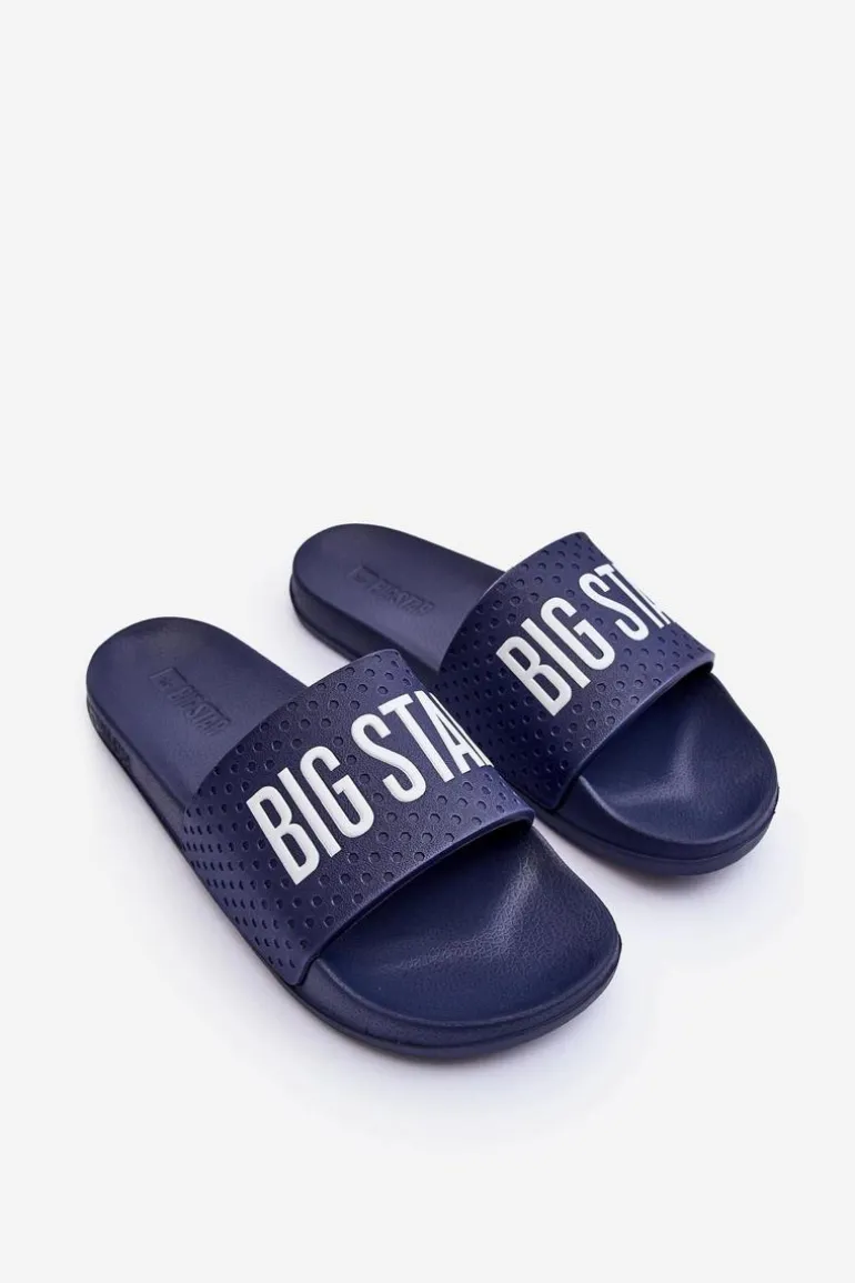 Klasyczne Damskie Klapki Big Star MM274714 Granatowe