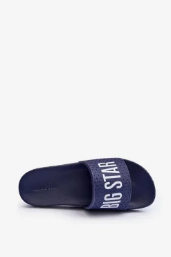 Klasyczne Damskie Klapki Big Star MM274714 Granatowe