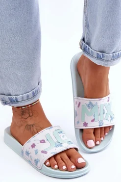 Klasyczne Damskie Klapki Jasnozielone Jomix