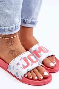 Klasyczne Damskie Klapki Różowe Jomix