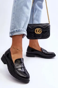 Klasyczne Damskie Mokasyny Czarne Faradays