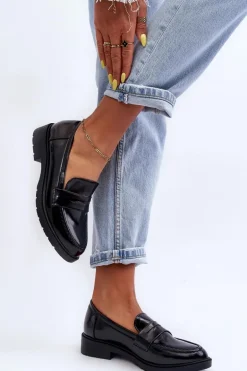 Klasyczne Damskie Mokasyny Czarne Faradays