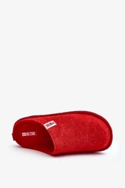 Klasyczne Damskie Papcie Big Star KK276012 Czerwone