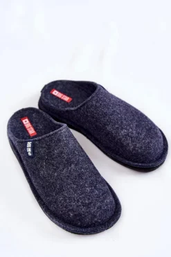 Klasyczne Damskie Papcie Big Star KK276013 Granatowe