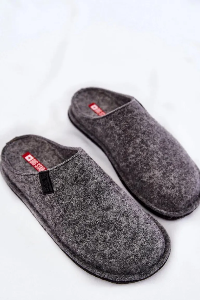 Klasyczne Damskie Papcie Big Star KK276014 Szare