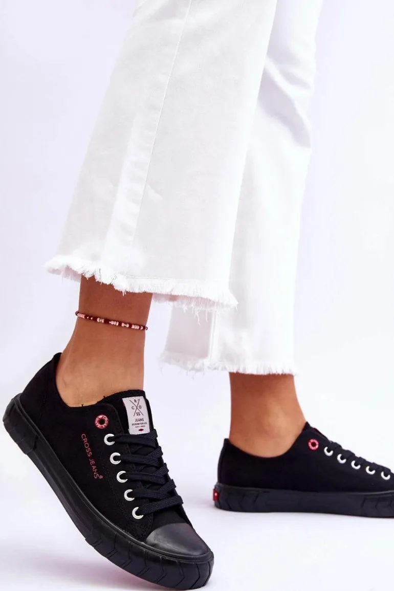 Klasyczne Damskie Trampki Cross Jeans LL2R4051 Czarne