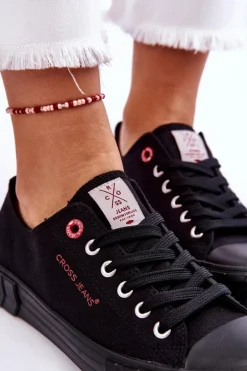 Klasyczne Damskie Trampki Cross Jeans LL2R4051 Czarne