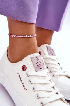 Klasyczne Damskie Trampki Cross Jeans LL2R4052 Białe