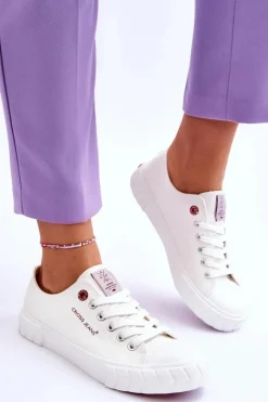 Klasyczne Damskie Trampki Cross Jeans LL2R4052 Białe