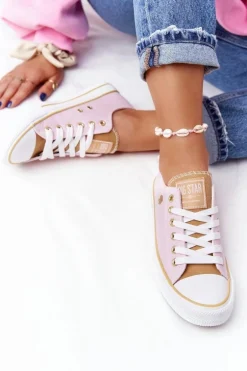 Klasyczne Damskie Trampki BIG STAR HH274455 Różowe