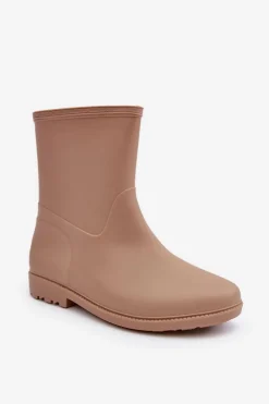 Klasyczne Damskie Wsuwane Kalosze Beżowe Solihia