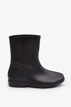 Klasyczne Damskie Wsuwane Kalosze Czarne Solihia