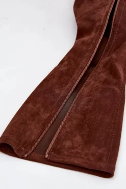 Klasyczne Eko Zamszowe Kozaki Sergio Leone KZ205 Ciemnobrązowe