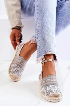 Klasyczne Espadryle Szare Warm Time