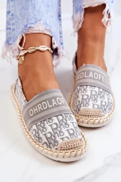 Klasyczne Espadryle Szare Warm Time