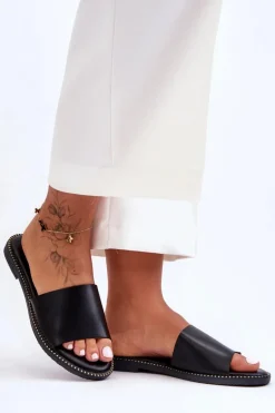 Klasyczne Klapki Damskie Czarne Aphrodite