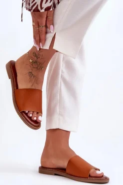 Klasyczne Klapki Damskie Camel Aphrodite