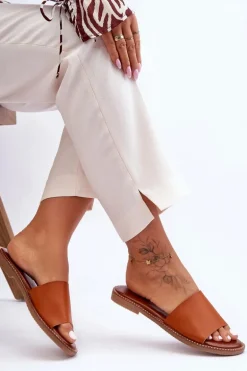 Klasyczne Klapki Damskie Camel Aphrodite