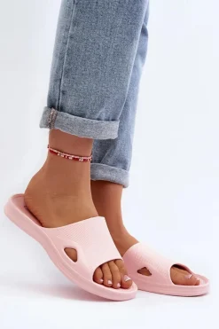 Klasyczne Klapki Damskie Różowe Juniria