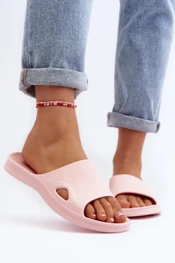 Klasyczne Klapki Damskie Różowe Juniria