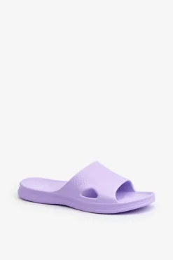 Klasyczne Klapki Damskie Fioletowe Juniria