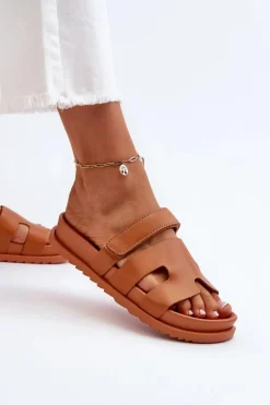 Klasyczne Klapki Damskie Camel Molie