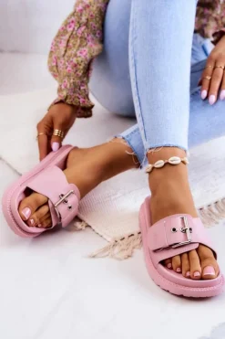 Klasyczne Klapki Damskie Big Star JJ274A308 Różowe